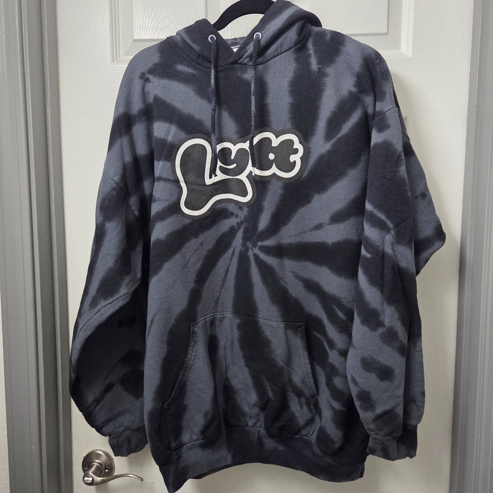 Lytt Tie Dye Hoodie With Mermaid Ocean Graphic On The Back Skater Grunge XL
